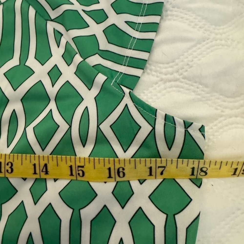 Jean-Pierre Klifa Celtic Green White Cap Sleeves Stretch Sheath MIDI Size M NWOT - Picture 6 of 9